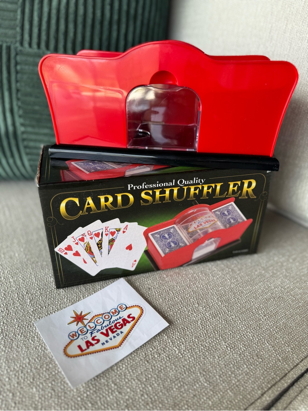 Kangaroo Manual 2 Deck Card Shuffler Hand Crank Casino Poker NEW